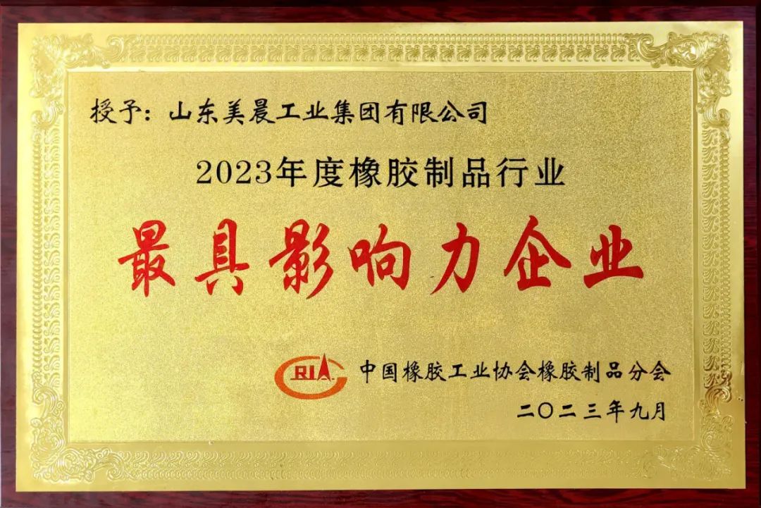 Good news: Meichen Industrial Group won many honors from China Rubber Industry Association-4